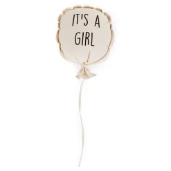 Ballon Toile - It's A Girl - Décoration Murale - 35x26x8 Cm