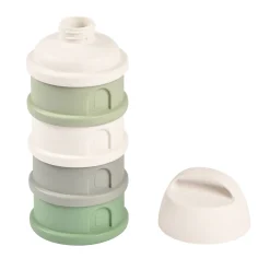 Boîte doseuse de lait 4 compartiments empilables Vert sauge