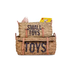 Coffre à jouets en rotin Anthracite 2pcs