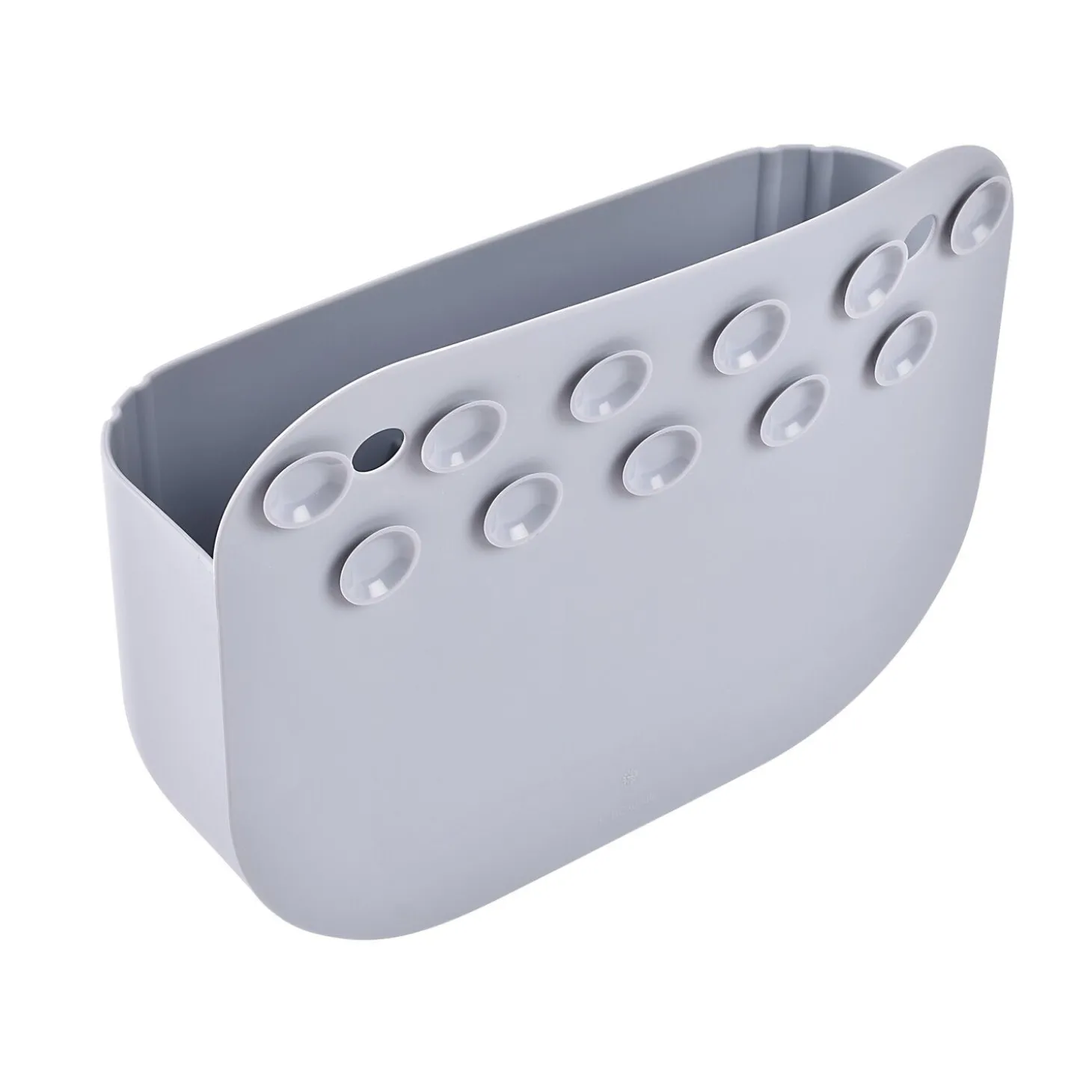 Coffret de bain : panier et jouets de bain silicone Galet / Menthe au lait / Multi couleurs