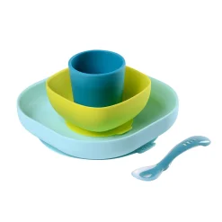 Coffret repas silicone Bleu