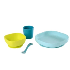 Coffret repas silicone Bleu