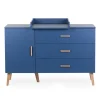 Commode 4 tiroirs Bleu gras