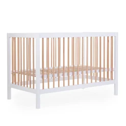COT 97 - Lit de bébé - 120x60Cm - Blanc Naturel