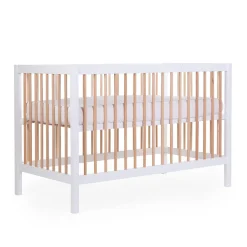 COT 97 - Lit de bébé - 120x60Cm - Blanc Naturel