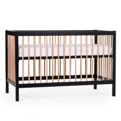 COT 97 - Lit de bébé - 120x60Cm – Noir Naturel