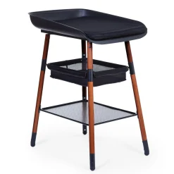 Evolux Table à Langer - Noyer / Noir