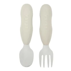 Lot 2 pré-couverts d'apprentissage Inox Gris velours