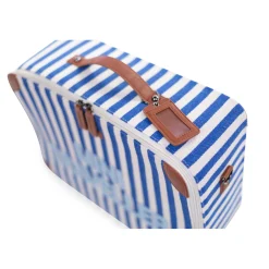 Mini Traveller Kids Suitcase - Rayures - Bleu Electrique /Bl
