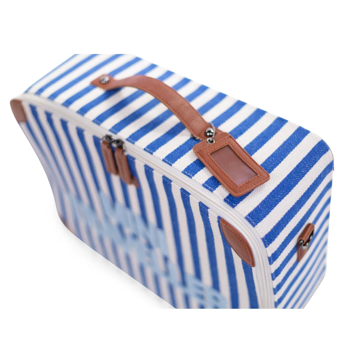 Mini Traveller Kids Suitcase - Rayures - Bleu Electrique /Bl