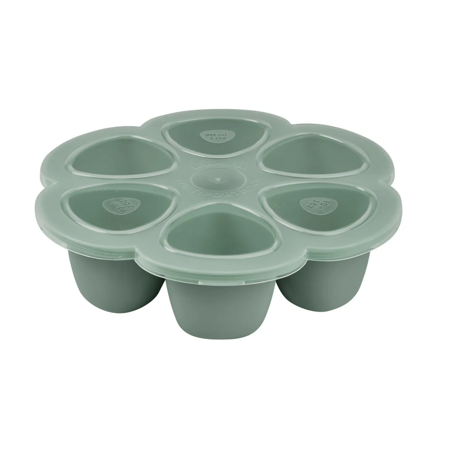 Moule multiportions silicone 6X90ml Vert sauge