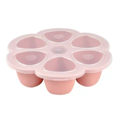 Moule multiportions silicone 6X90ml Vieux Rose