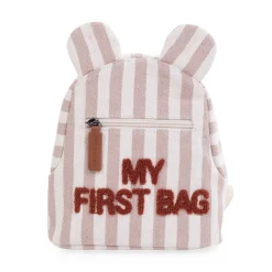 My First Bag Sac a dos Enfant - Rayures - Nude/Terracotta