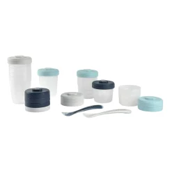 Pack premiers repas (12 portions + 2 cuillères) Bleu/Gris