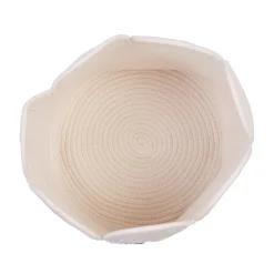 Panier fleur - 30x30x30cm - Corde De Coton - Ecru