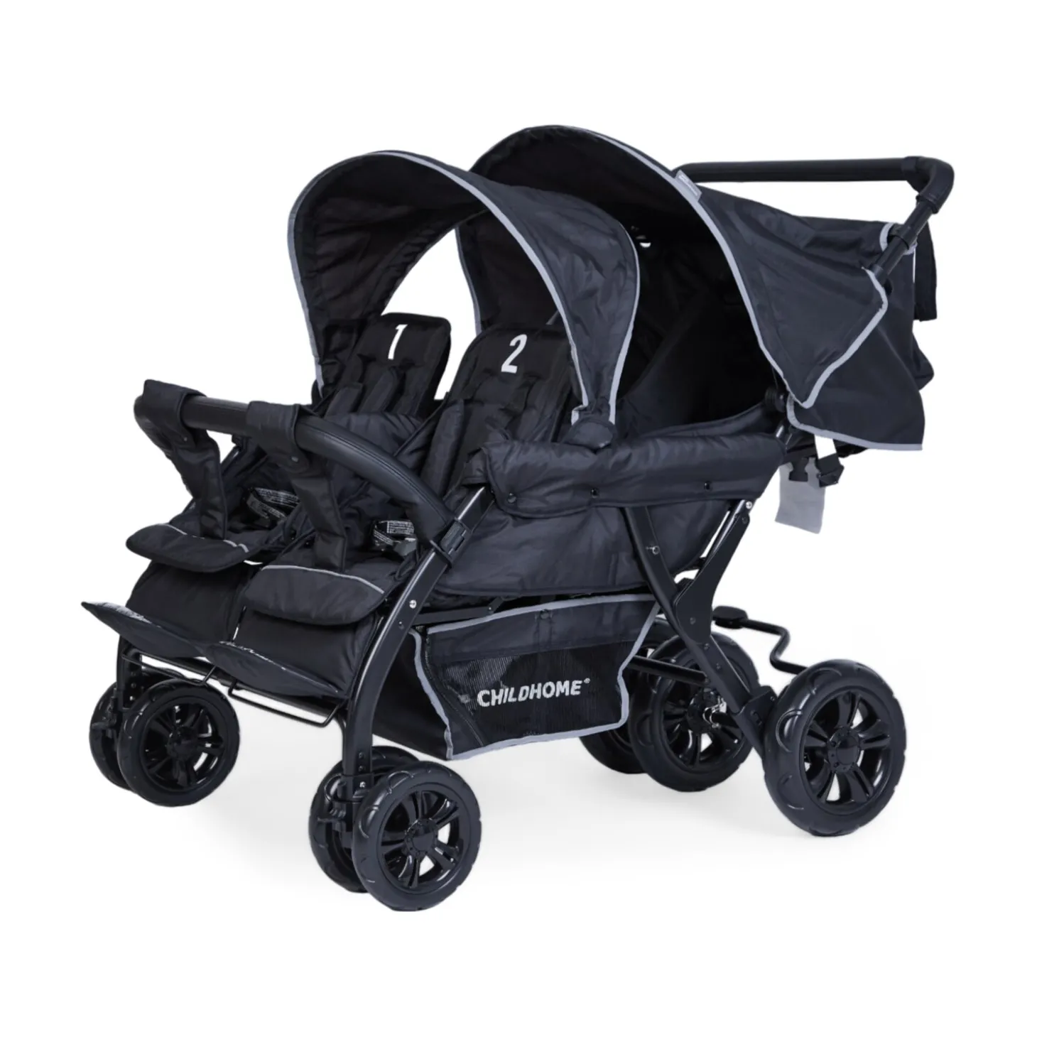Poussette Quadruple anthracite