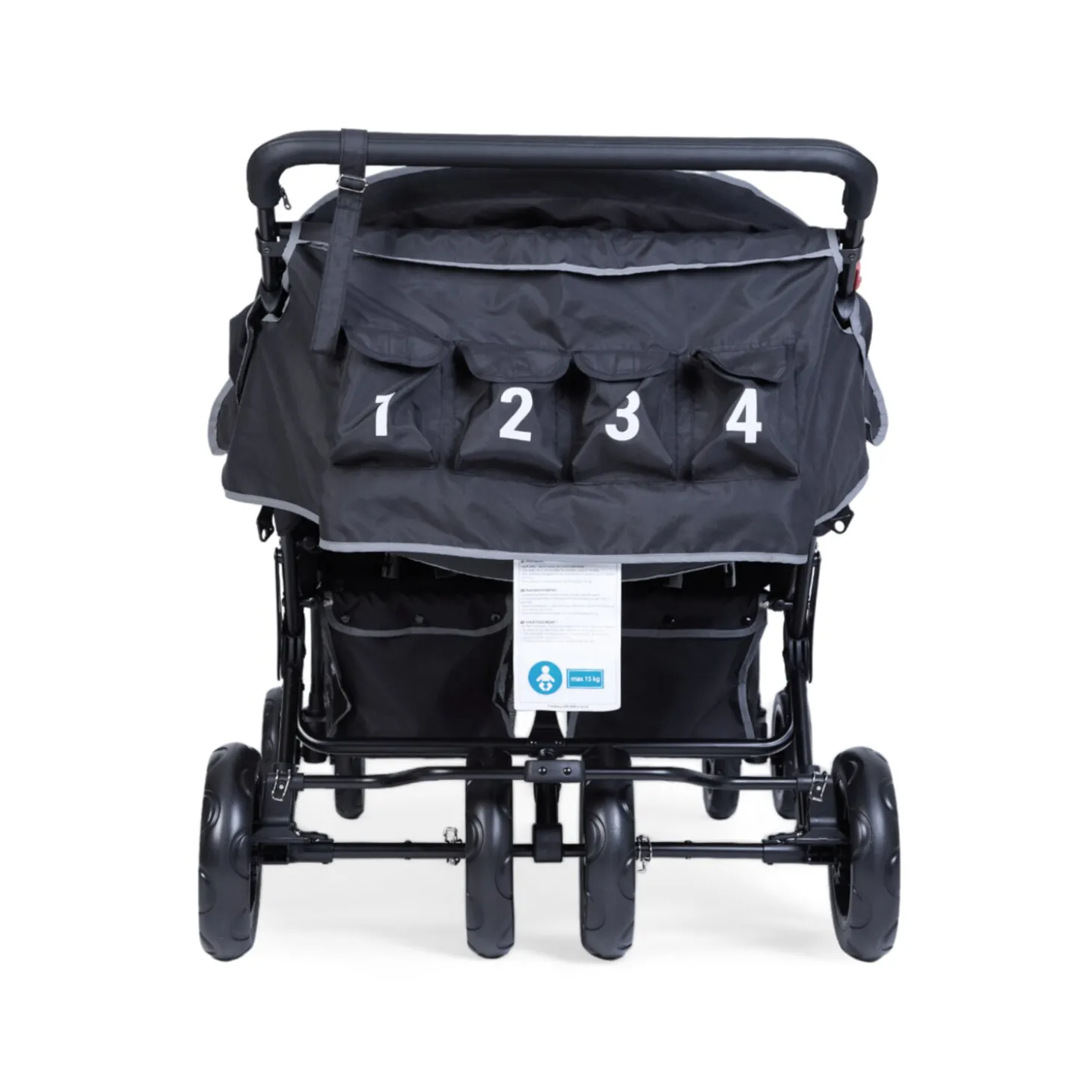 Poussette Quadruple anthracite