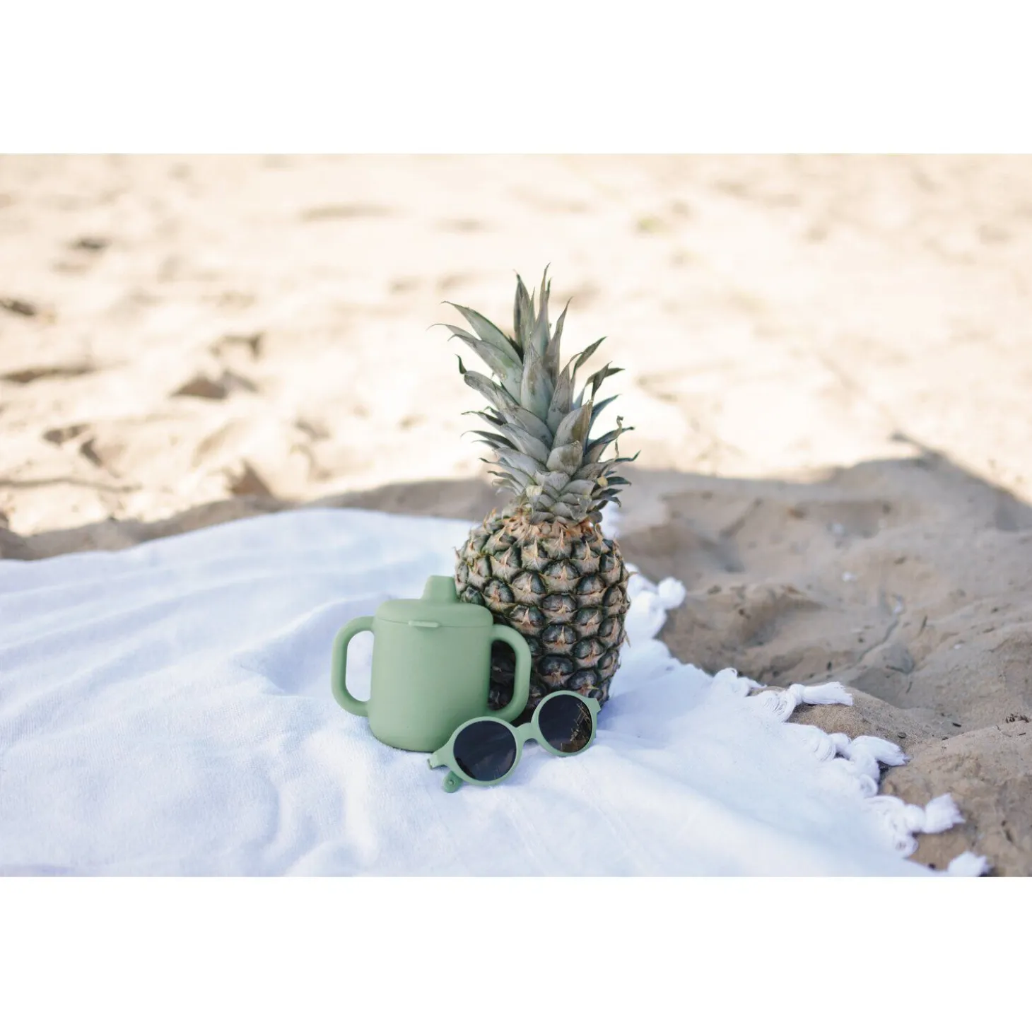 Tasse d'apprentissage silicone Vert sauge