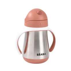 Tasse paille inox 250ml Terracotta