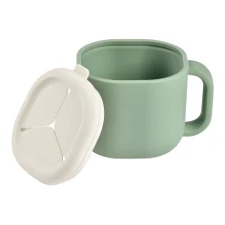 Tasse pick'n snack silicone Vert sauge